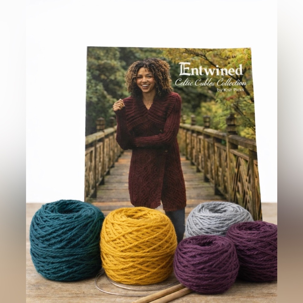 BOOK Entwined Celtic Cables Collection Patterns by Knit Picks Softcover 119 pgs